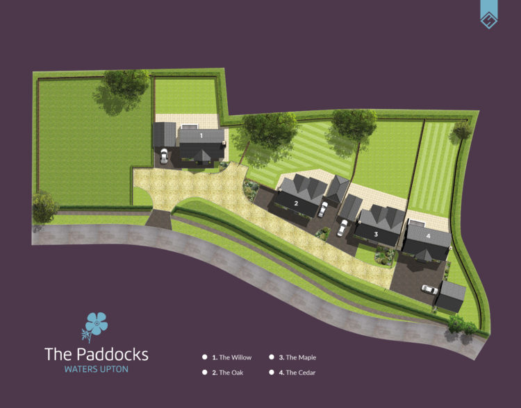 The Paddocks, Waters Upton Site plan